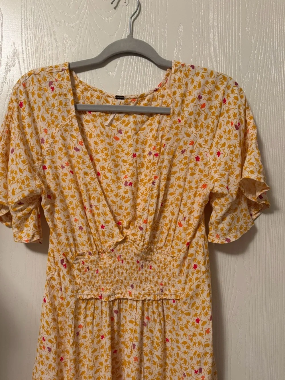 Free People In Full Bloom Flowy Midi Dress Size Large - Picture 4 of 10